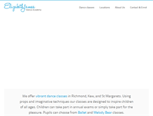 Tablet Screenshot of elizabethjamesdanceacademy.co.uk